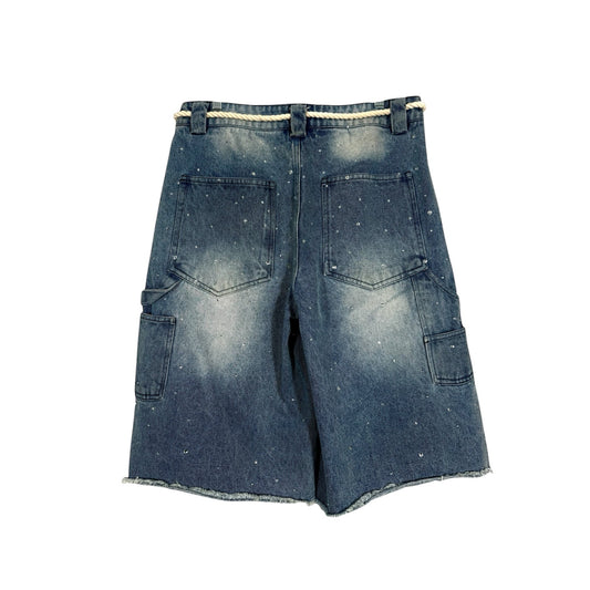 "mind of peace" denim shorts