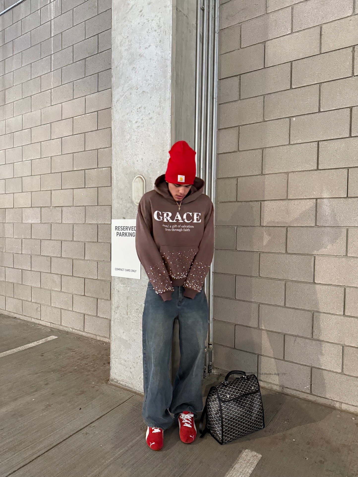 "grace" pearl hoodie
