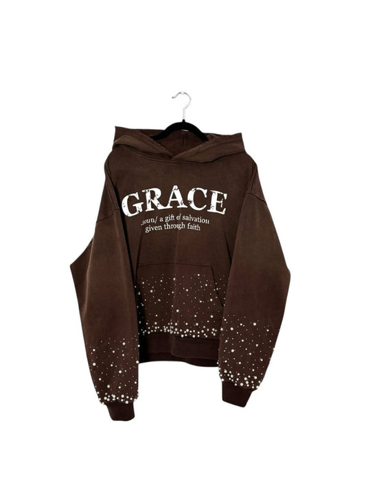 "grace" pearl hoodie